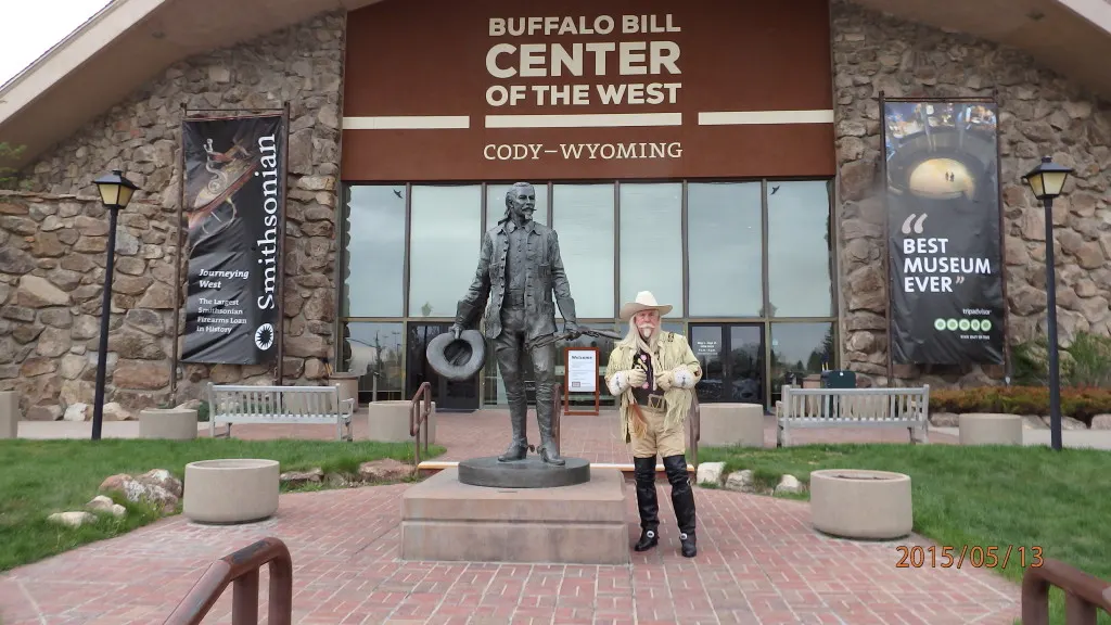 Buffalo Bill reenactor Gunny Jeff at the legendary Buffalo Bill Center of the West Museum in Cody, WY.