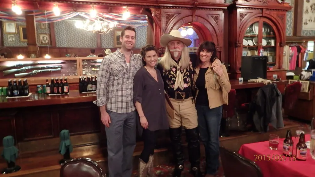 Buffalo Bill Experience at the Irma Hotel in Cody WY after the show with kids, Bri and Kelli