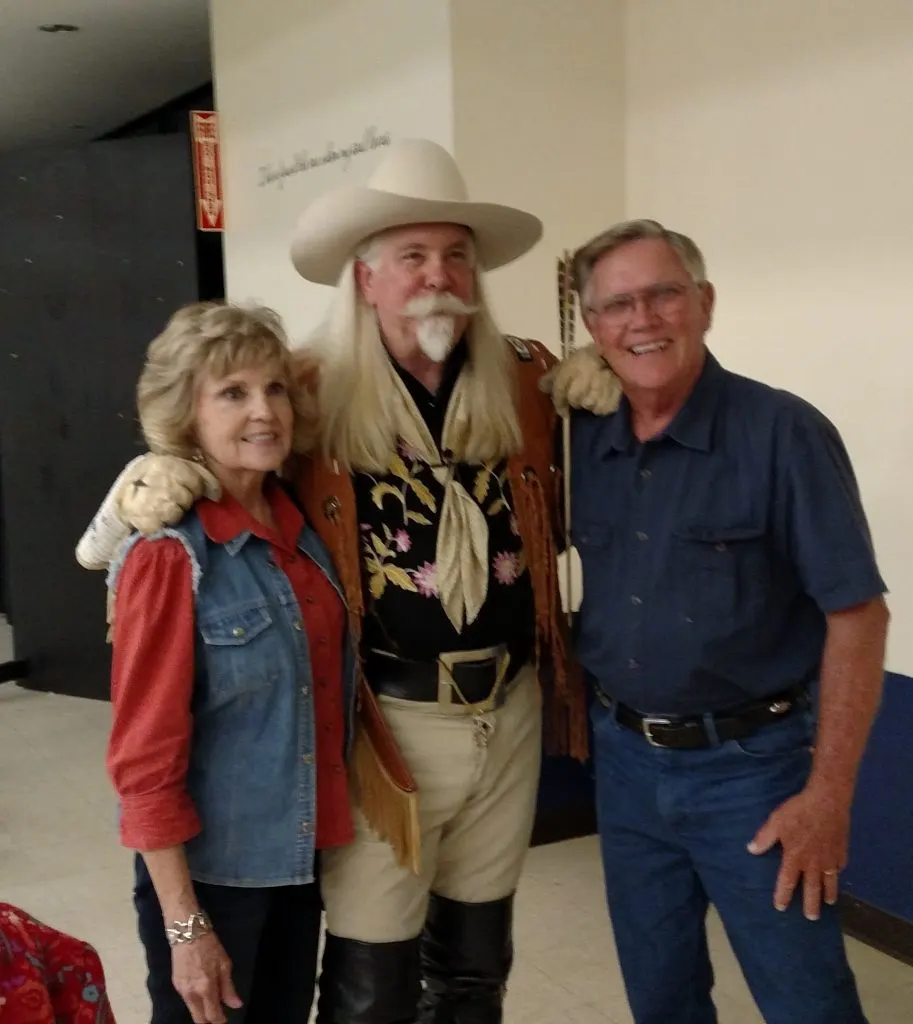 Smiles all around after the show with Buffalo Bill!