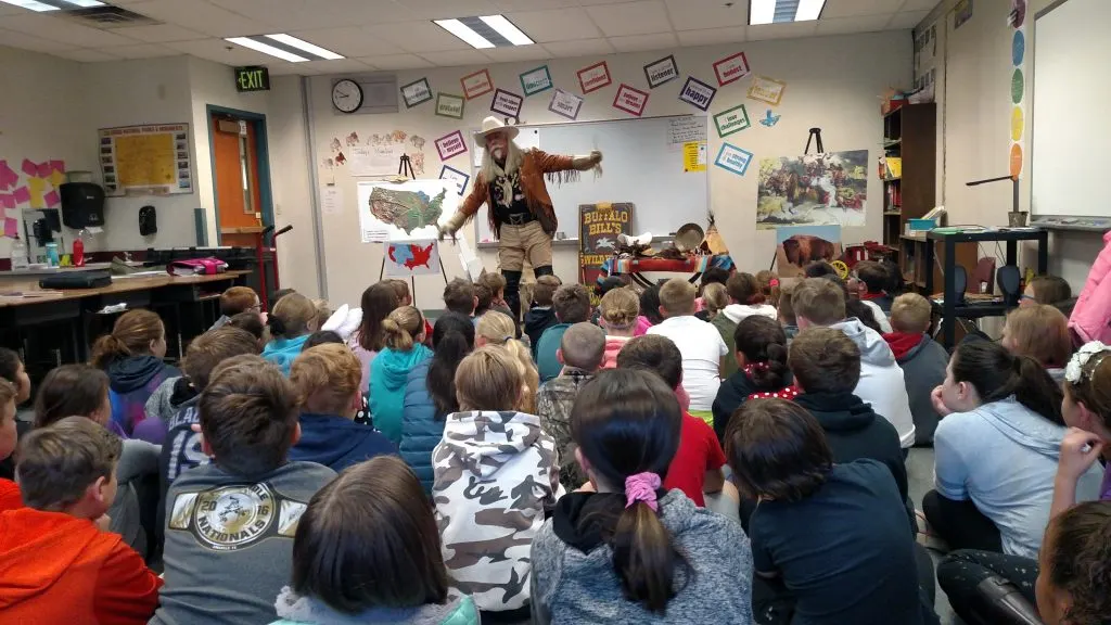 "Gunny" Jeff Norman as "Buffalo Bill" Cody in his Buffalo Bill Experience