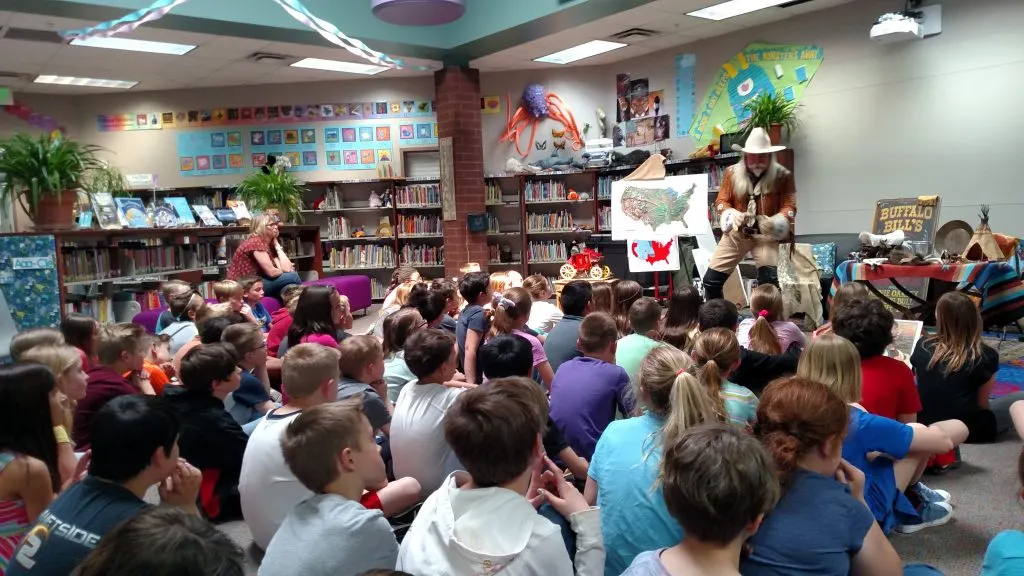Can you say "engaged"? Kids love hearin' all about Buffalo Bill Cody and his friends, Kit Carson, Annie Oakley, Wild Bill Hickok and Sitting Bull!